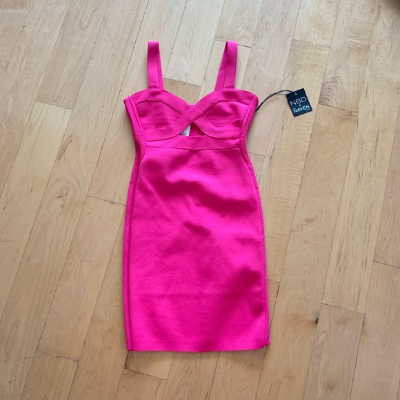 NBD Dresses & Skirts - NWT NBD x The Naven Twins hot pink bodycon dress